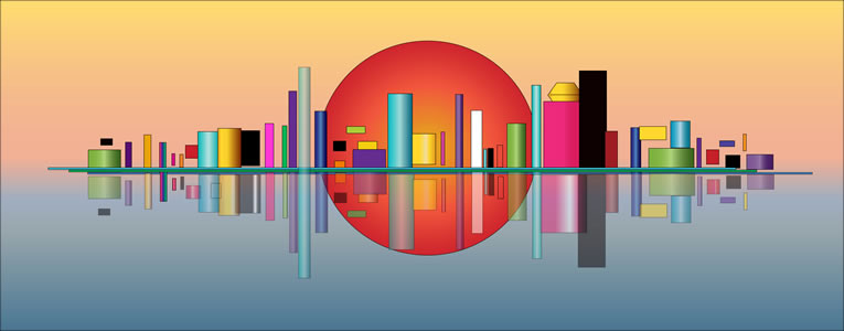 buildings made with illustrator